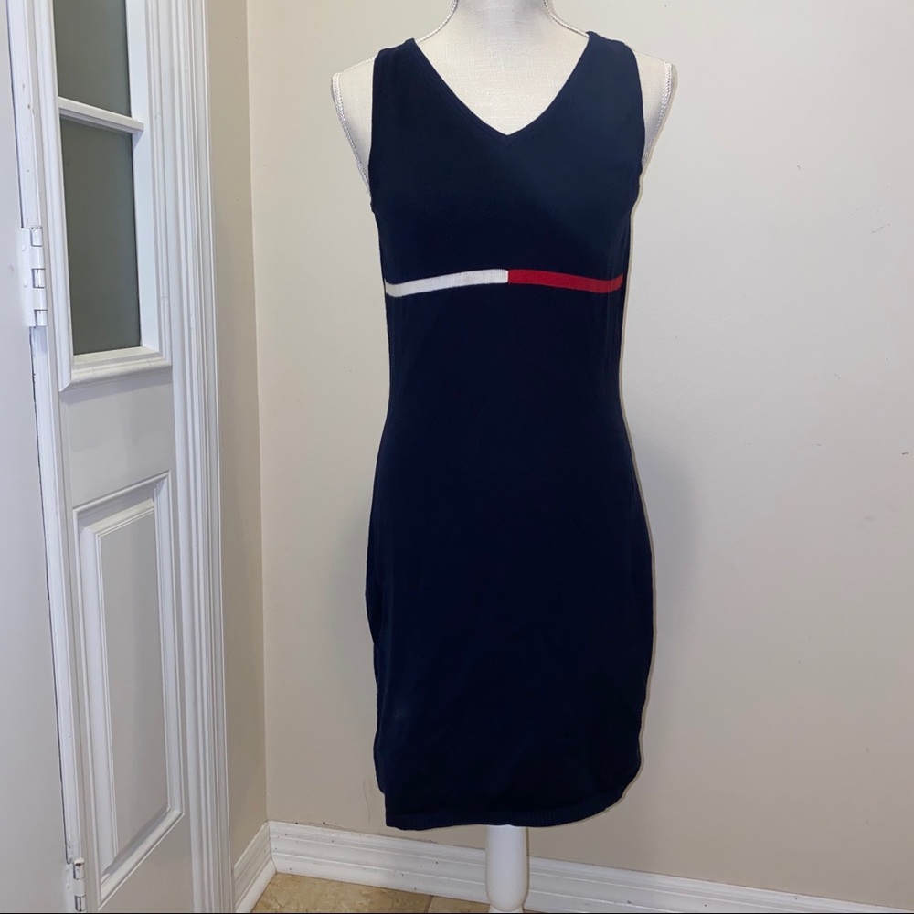 🔴 Vintage Tommy Hilfiger Logo Sweater Dress